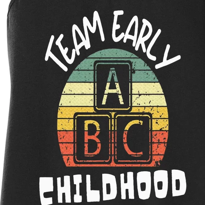 Team Early Childhood Preschool Teacher Women's Racerback Tank