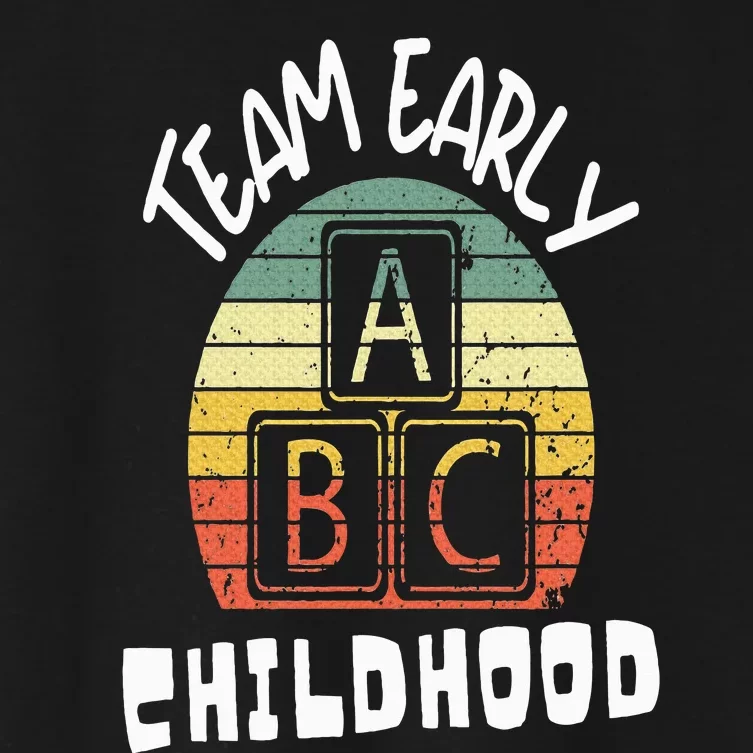 Team Early Childhood Preschool Teacher Women's Crop Top Tee