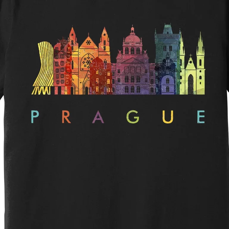 Travel Europe Czech Republic Prague Family Vacation Souvenir Premium T-Shirt