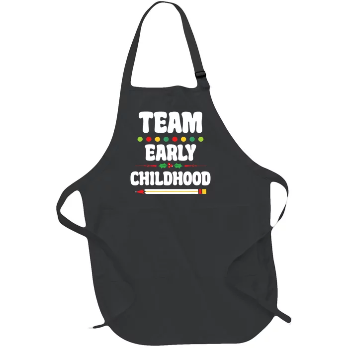 Team Early Childhood Education ECE Kindergarten Preschool Full-Length Apron With Pocket