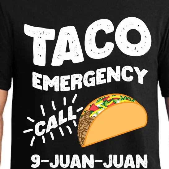 Taco Emergency Call 9 Juan Juan Funny Cinco De Mayo Men Pajama Set