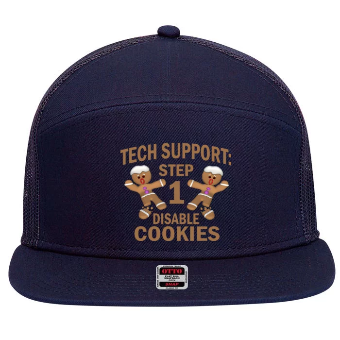 Tech Support Step One Disable Cookies 7 Panel Mesh Trucker Snapback Hat