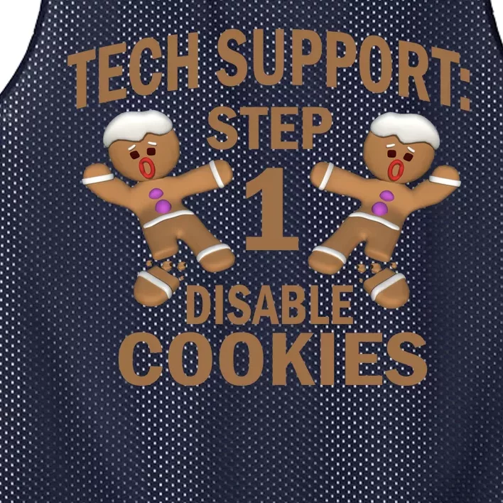 Tech Support Step One Disable Cookies Mesh Reversible Basketball Jersey Tank