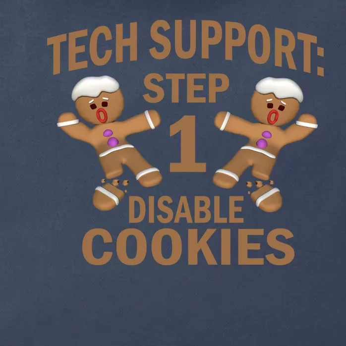 Tech Support Step One Disable Cookies Zip Tote Bag