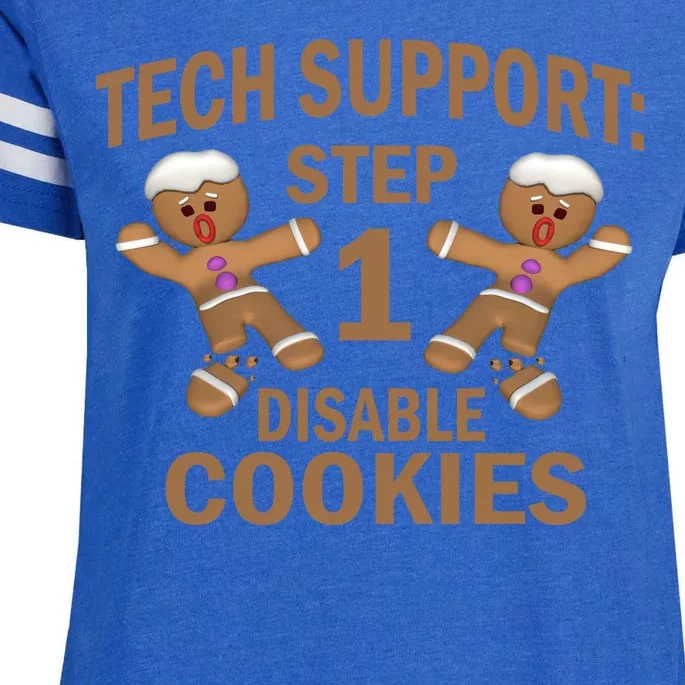 Tech Support Step One Disable Cookies Enza Ladies Jersey Football T-Shirt