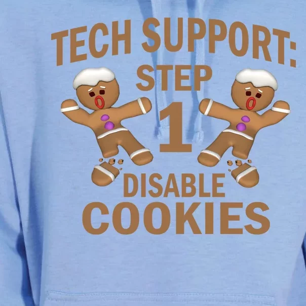 Tech Support Step One Disable Cookies Unisex Surf Hoodie