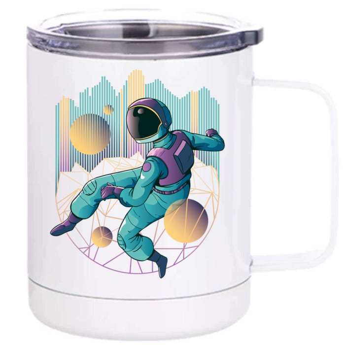 Techno Astronaut Front & Back 12oz Stainless Steel Tumbler Cup