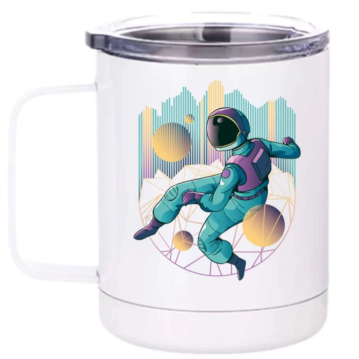 Techno Astronaut Front & Back 12oz Stainless Steel Tumbler Cup