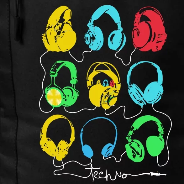 Techno Music Headphones Daily Commute Backpack