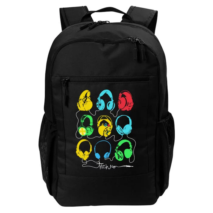 Techno Music Headphones Daily Commute Backpack