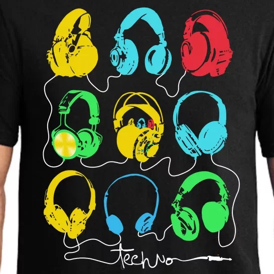 Techno Music Headphones Pajama Set