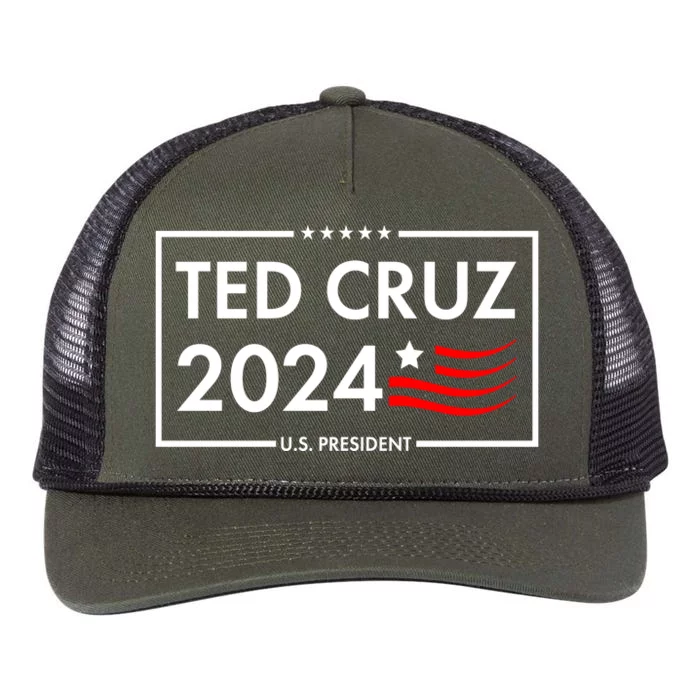 Ted Cruz 2024 For President Logo Retro Rope Trucker Hat Cap