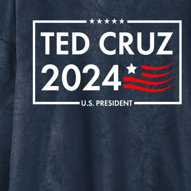 Ted Cruz 2024 For President Logo Hooded Wearable Blanket