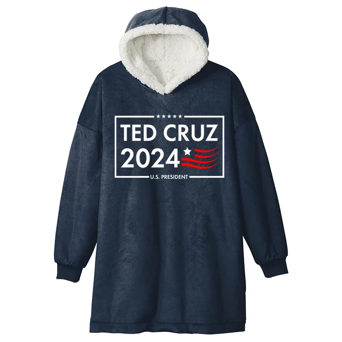 Ted Cruz 2024 For President Logo Hooded Wearable Blanket