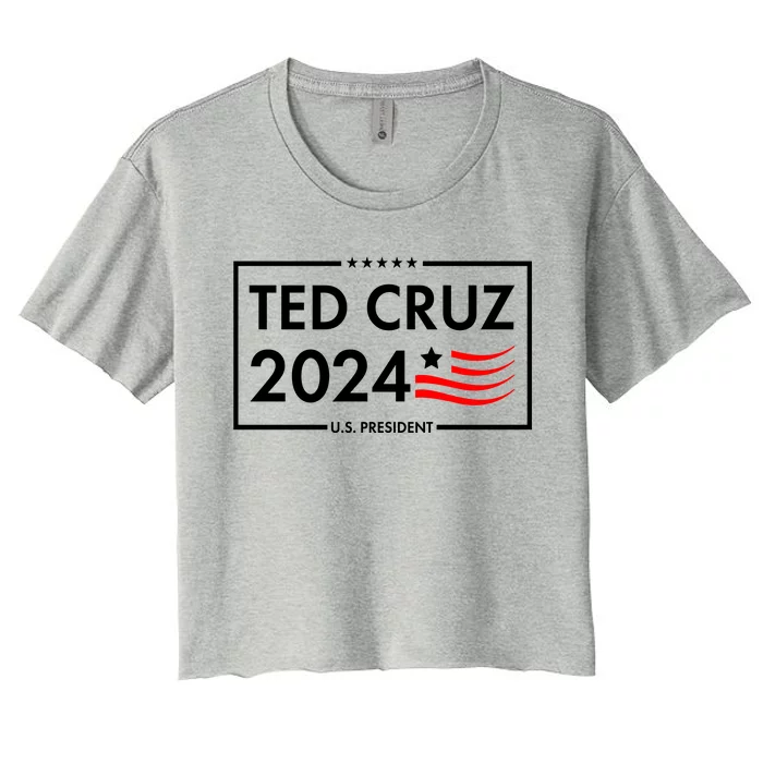 Ted Cruz 2024 For President Logo Women's Crop Top Tee