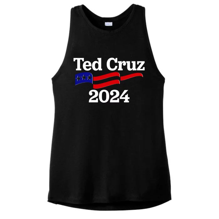 Ted Cruz For President 2024 Election Flag Ladies Tri-Blend Wicking Tank