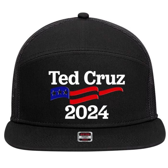 Ted Cruz For President 2024 Election Flag 7 Panel Mesh Trucker Snapback Hat