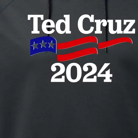 Ted Cruz For President 2024 Election Flag Performance Fleece Hoodie