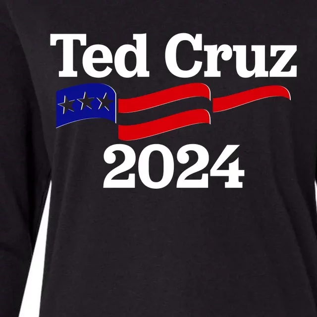 Ted Cruz For President 2024 Election Flag Womens Cotton Relaxed Long Sleeve T-Shirt