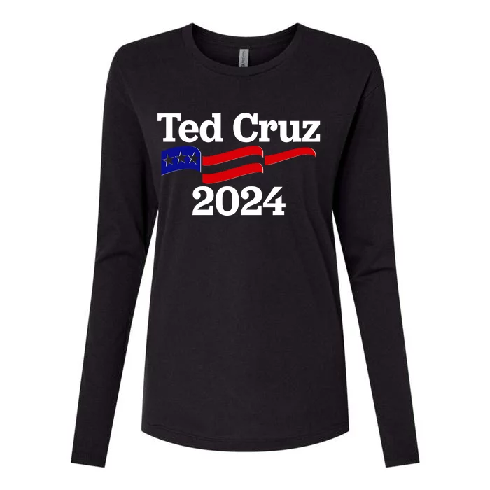 Ted Cruz For President 2024 Election Flag Womens Cotton Relaxed Long Sleeve T-Shirt