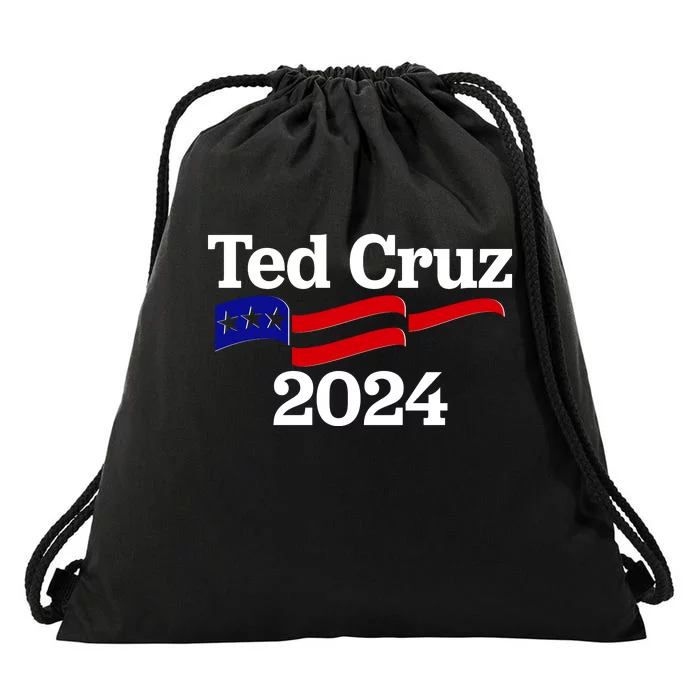 Ted Cruz For President 2024 Election Flag Drawstring Bag