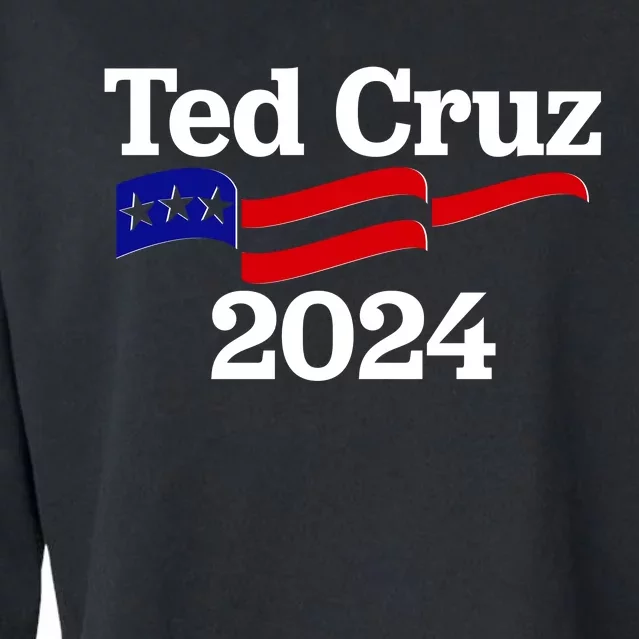 Ted Cruz For President 2024 Election Flag Cropped Pullover Crew