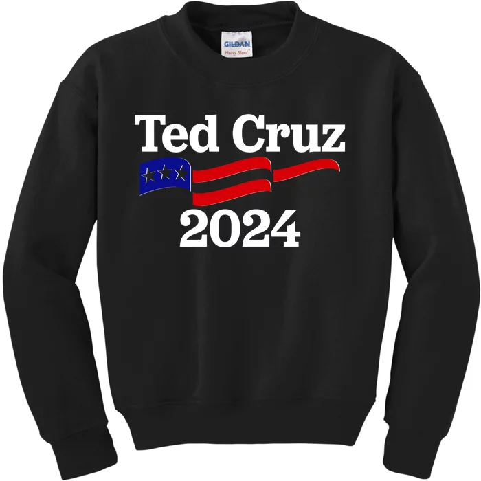 Ted Cruz For President 2024 Election Flag Kids Sweatshirt