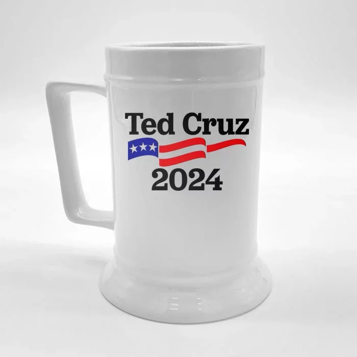 Ted Cruz For President 2024 Election Flag Front & Back Beer Stein