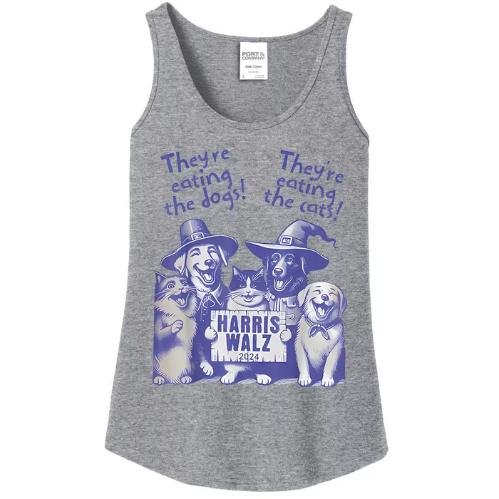 TheyRe Eating Dogs! TheyRe Eating Cats! Vote Kamala Harris Ladies Essential Tank