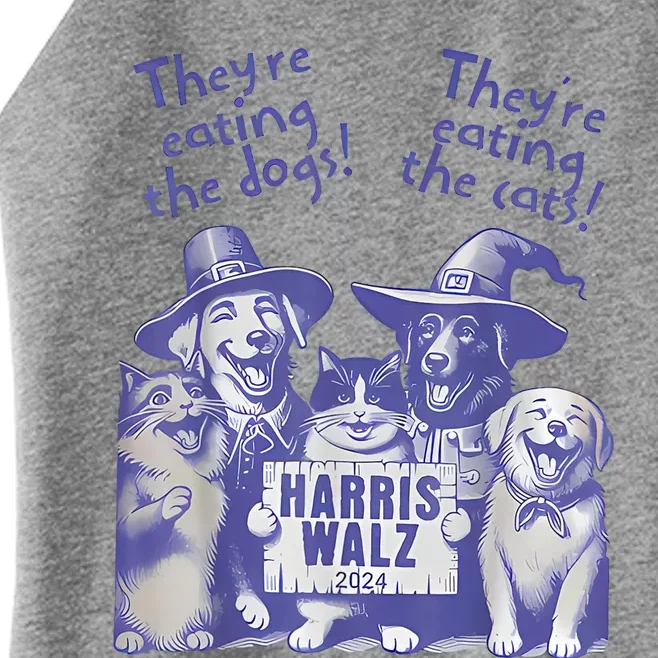 TheyRe Eating Dogs! TheyRe Eating Cats! Vote Kamala Harris Women’s Perfect Tri Rocker Tank