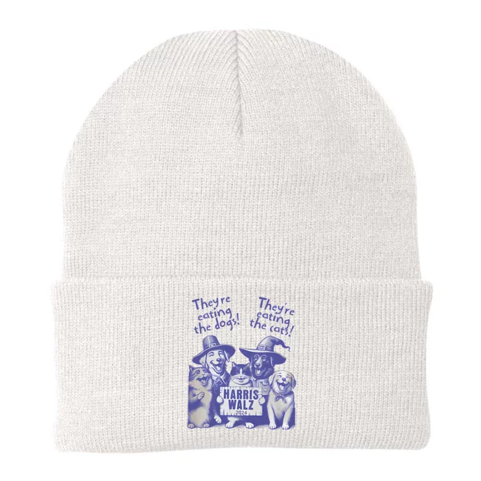 TheyRe Eating Dogs! TheyRe Eating Cats! Vote Kamala Harris Knit Cap Winter Beanie