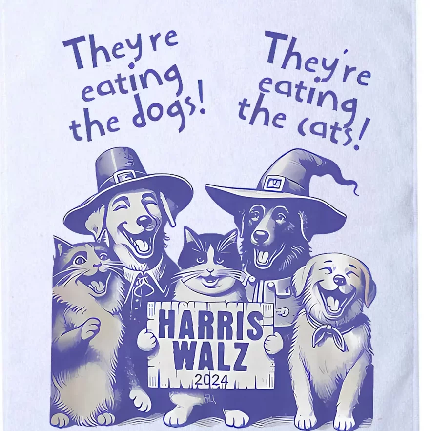 TheyRe Eating Dogs! TheyRe Eating Cats! Vote Kamala Harris Platinum Collection Golf Towel