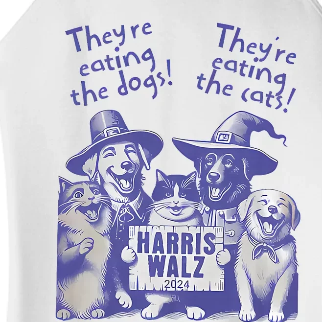 TheyRe Eating Dogs! TheyRe Eating Cats! Vote Kamala Harris Women’s Perfect Tri Rocker Tank