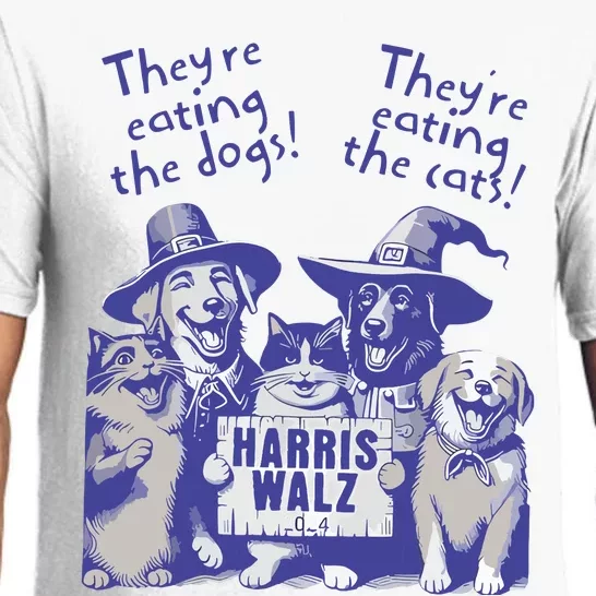 TheyRe Eating Dogs! TheyRe Eating Cats! Vote Kamala Harris Pajama Set