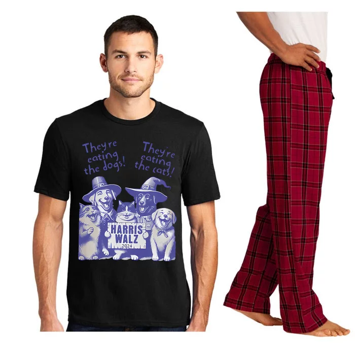 TheyRe Eating Dogs! TheyRe Eating Cats! Vote Kamala Harris Pajama Set