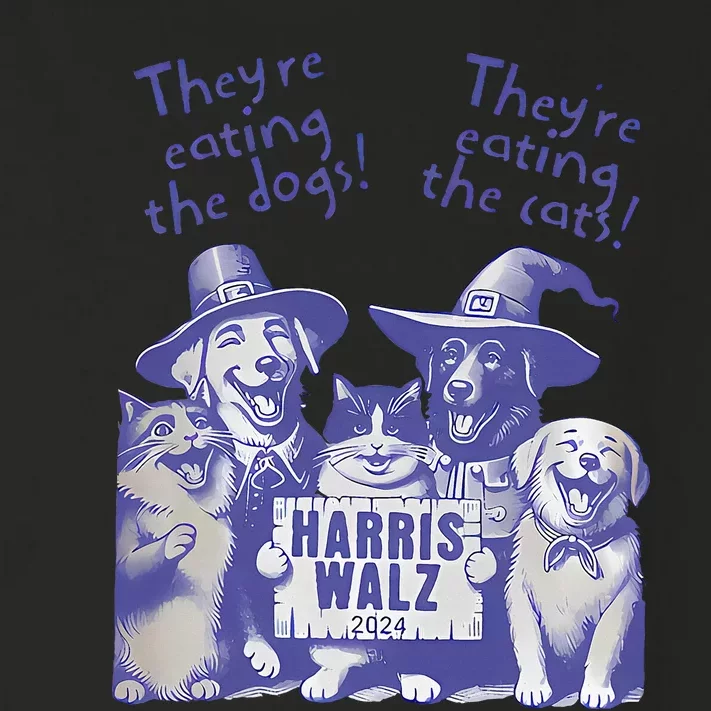 TheyRe Eating Dogs! TheyRe Eating Cats! Vote Kamala Harris Toddler Long Sleeve Shirt