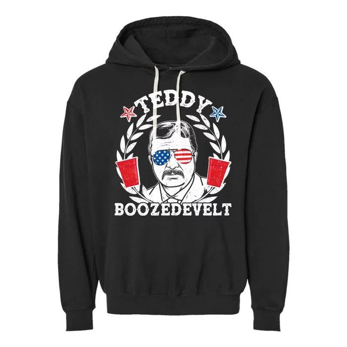 Teddy Boozedevelt USA Beer Party Garment-Dyed Fleece Hoodie