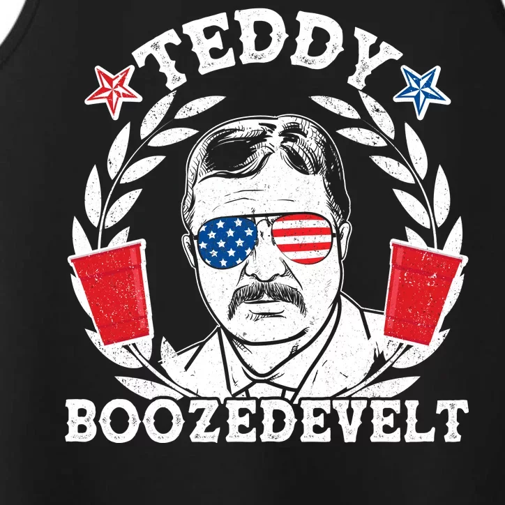 Teddy Boozedevelt USA Beer Party Performance Tank