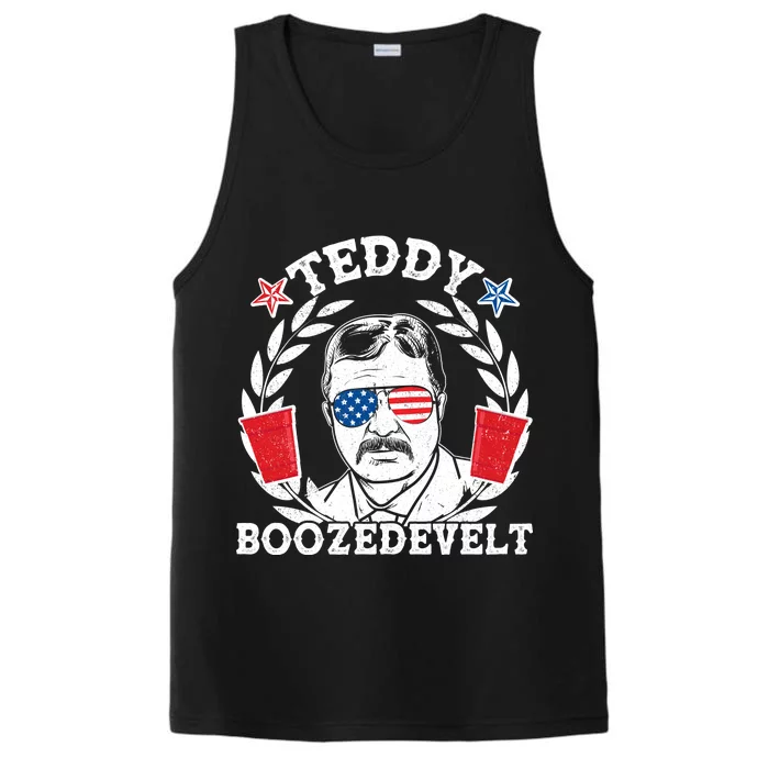 Teddy Boozedevelt USA Beer Party Performance Tank