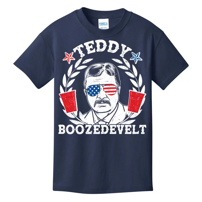 Teddy Boozedevelt USA Beer Party Kids T-Shirt