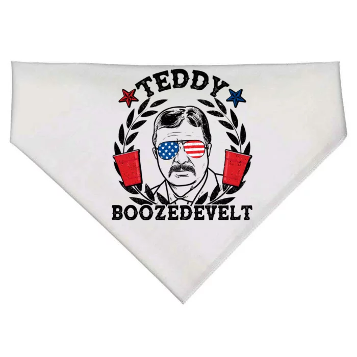 Teddy Boozedevelt USA Beer Party USA-Made Doggie Bandana