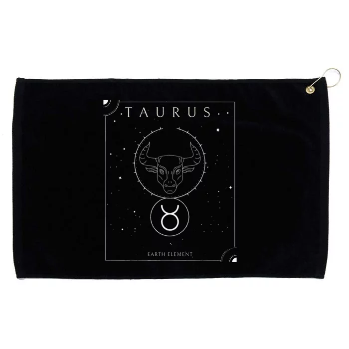 Taurus Earth Element Zodiac Grommeted Golf Towel