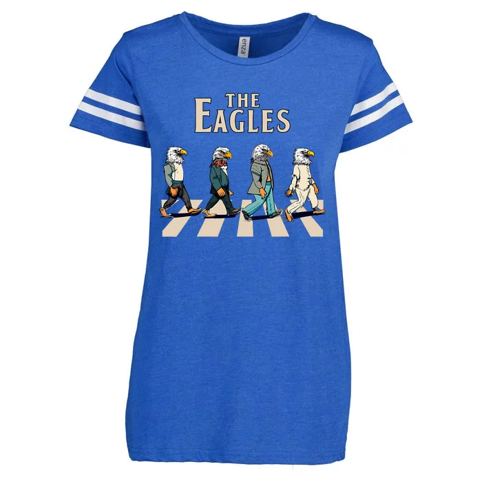 The Eagles_ Eagles Flying Birds Inspirational Music Bands Enza Ladies Jersey Football T-Shirt