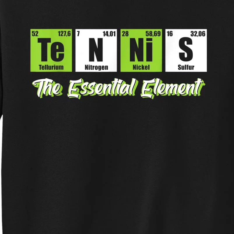 The Essential Element Funny Love Tennis Sience Tall Sweatshirt