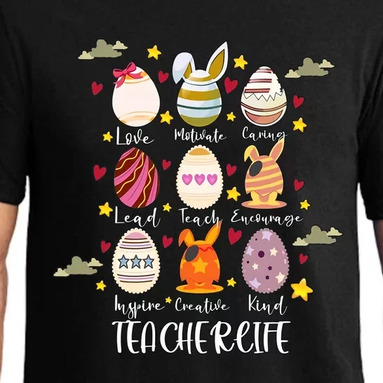 Teacher Egg Easter Day Teacher Life Cute Teacher Life Gift Idea Pajama Set