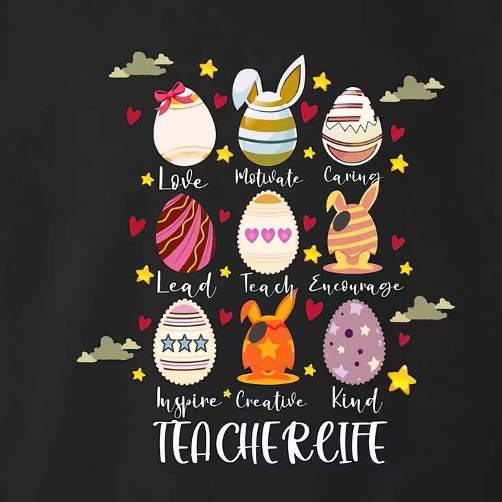 Teacher Egg Easter Day Teacher Life Cute Teacher Life Gift Idea Toddler Hoodie