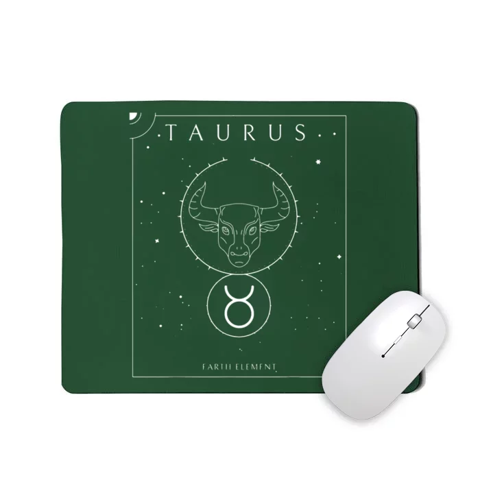 Taurus Earth Element Zodiac Mousepad