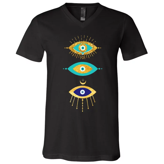 The Evil Eye Curse Protection V-Neck T-Shirt