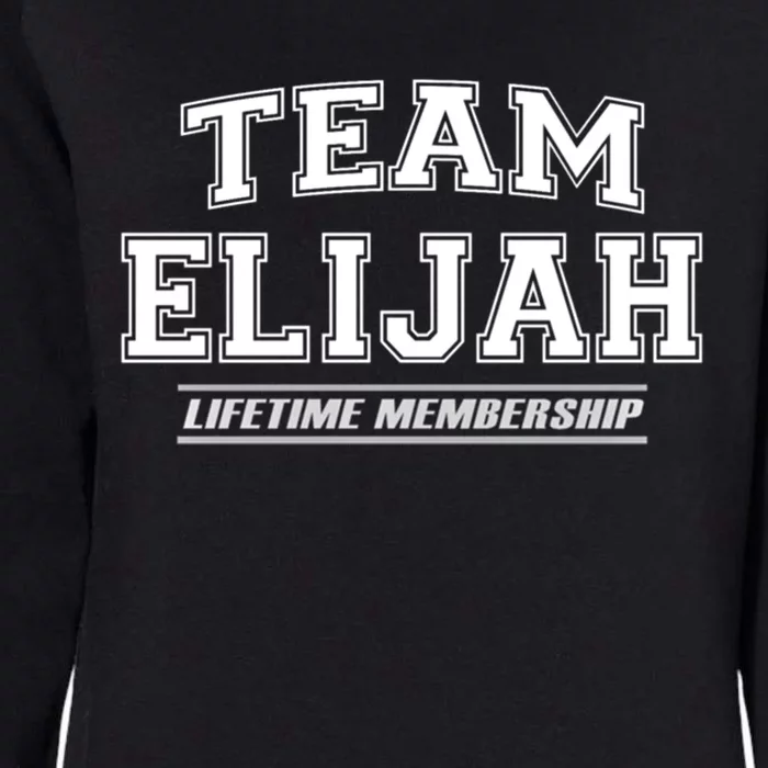 Team Elijah First Name Family Reunion Gift Womens California Wash Sweatshirt