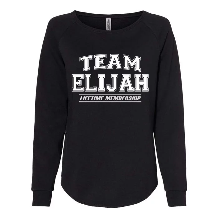 Team Elijah First Name Family Reunion Gift Womens California Wash Sweatshirt